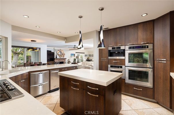 Interior, Kitchen, Pendant Lights, Recessed Lighting, Stainless Steel Appliances