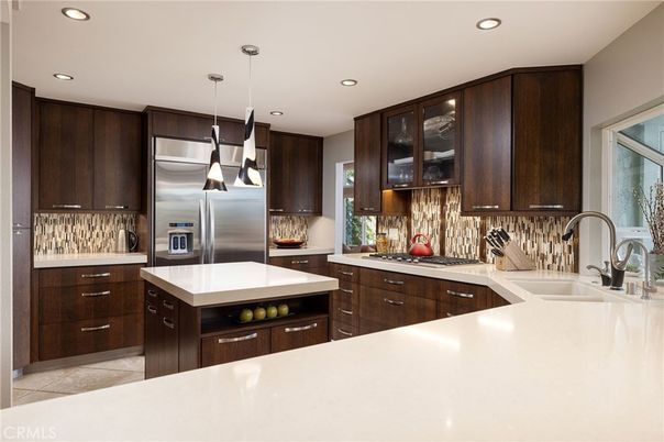 Interior, Kitchen, Pendant Lights, Recessed Lighting, Stainless Steel Appliances