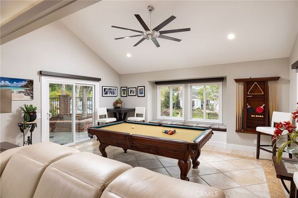 Billiard Table, Game Room, Interior, Recessed Lighting