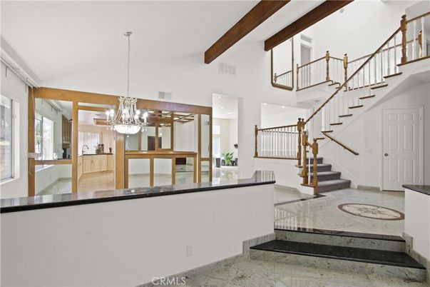 Chandelier, Interior, Wooden Beams