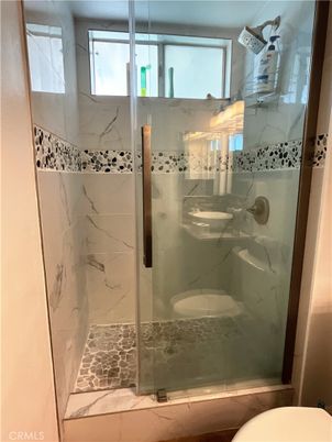 Bathroom, Glass Shower, Interior, Marble Walls