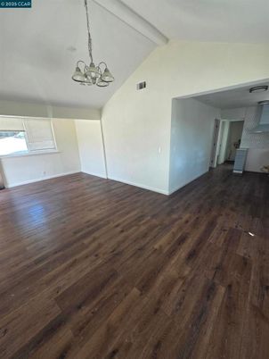 Chandelier, Empty room, Interior, Wood Texture Flooring