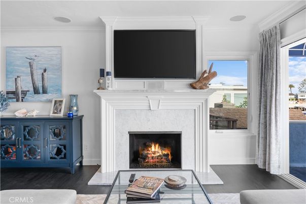 Fireplace, Interior, Water, Wood Texture Flooring