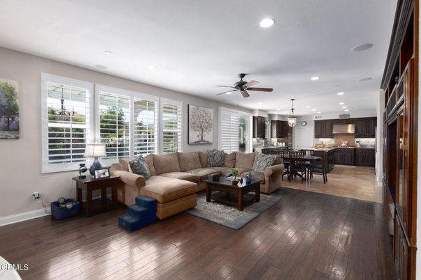 Dining room, Interior, Kitchen, Living room, Pendant Lights, Recessed Lighting, Wood Texture Flooring