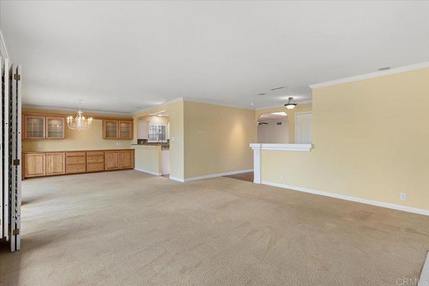 Chandelier, Empty room, Interior, Kitchen, Recessed Lighting