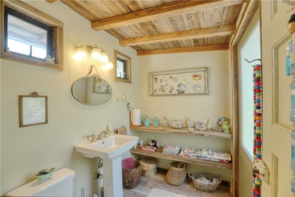 Bathroom, Interior, Wooden Beams, Wooden Ceilings