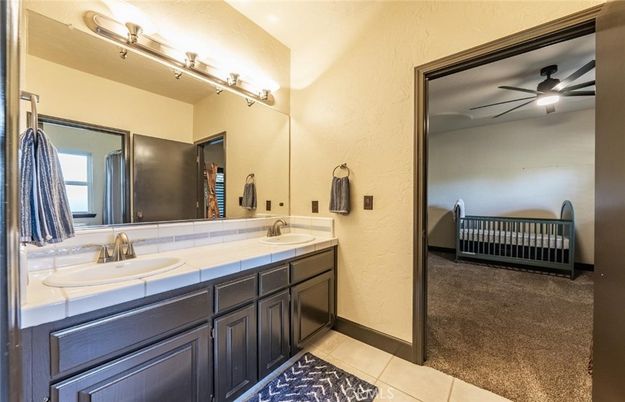 Bathroom, Dual Sink Vanities, Interior, Tile Countertops