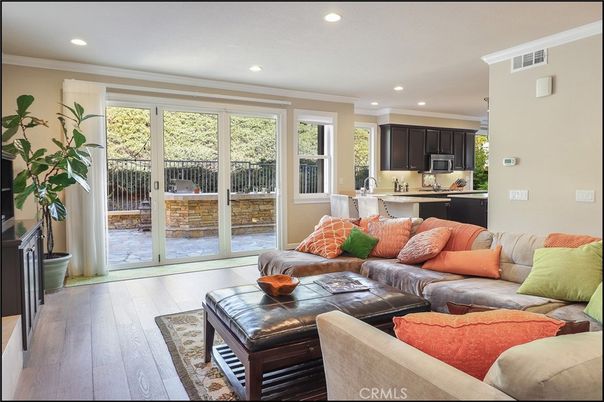 Interior, Kitchen, Living room, Recessed Lighting, Wood Texture Flooring