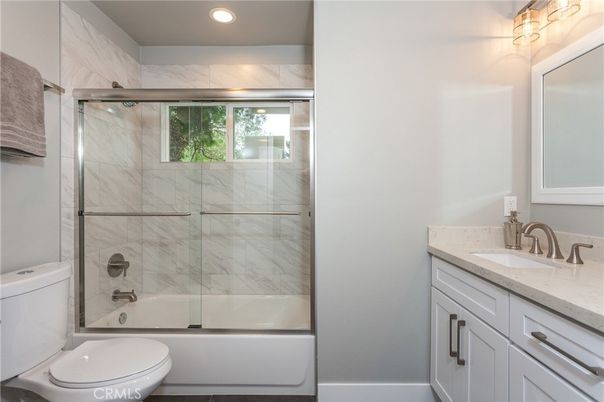 Bathroom, Glass Shower, Interior, Marble Walls, Recessed Lighting