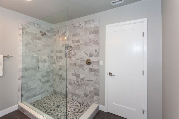 Bathroom, Glass Shower, Interior, Marble Walls