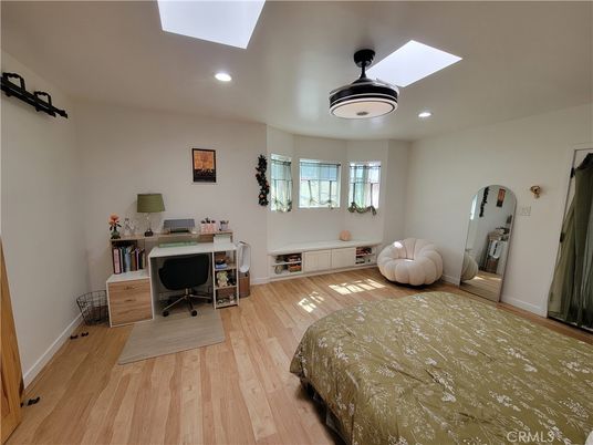 Bedroom, Home Office, Interior, Recessed Lighting, Wood Texture Flooring