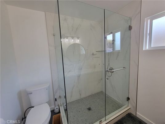 Bathroom, Glass Shower, Interior, Marble Walls