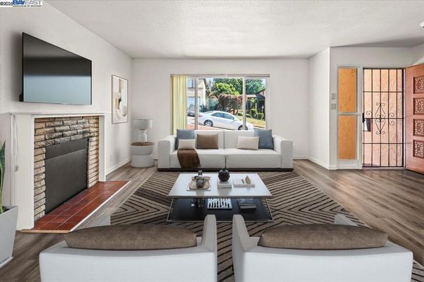 Fireplace, Interior, Living room, Wood Texture Flooring