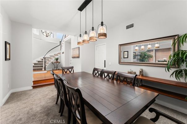 Dining room, Interior, Pendant Lights