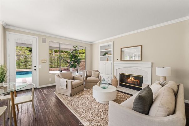 Fireplace, Interior, Living room, Wood Texture Flooring