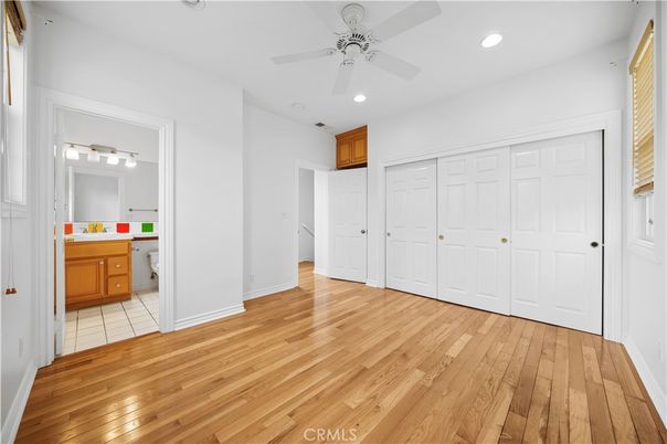Bathroom, Empty room, Interior, Recessed Lighting, Wood Texture Flooring