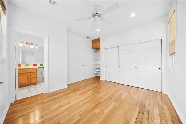 Bathroom, Empty room, Interior, Recessed Lighting, Wood Texture Flooring