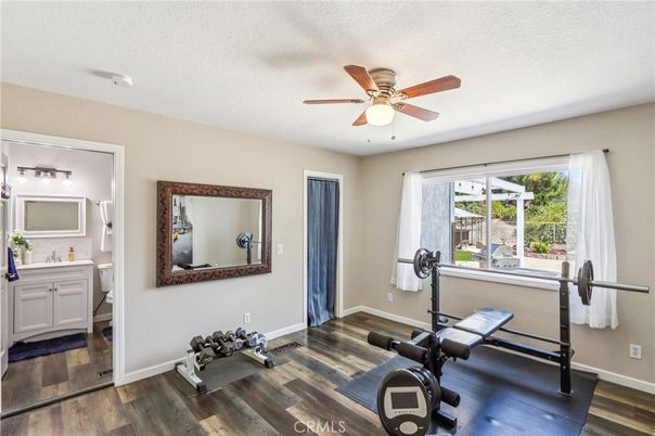 Fitness Equipment, Interior, Wood Texture Flooring