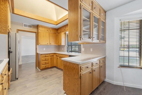 Interior, Kitchen, Wood Texture Flooring