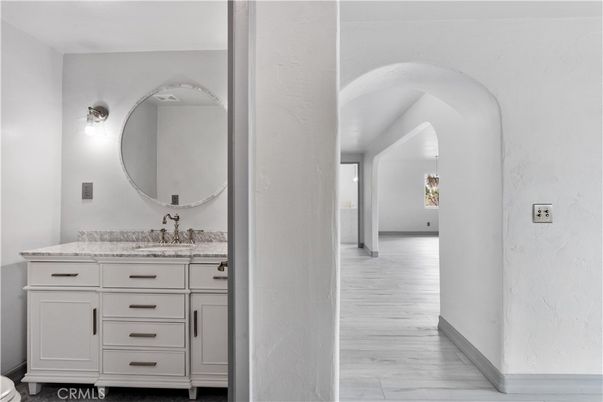 Bathroom, Dual Sink Vanities, Interior, Wood Texture Flooring