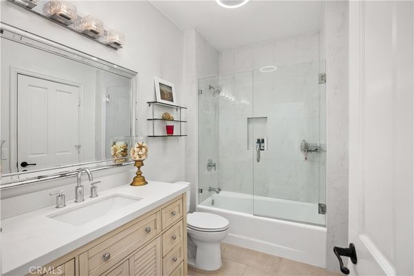 Bathroom, Glass Shower, Interior, Marble Walls, Recessed Lighting