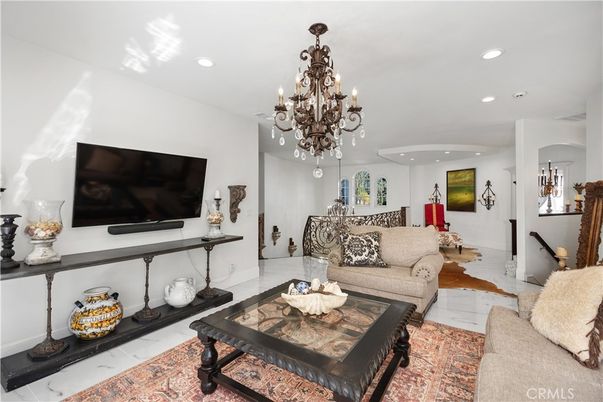 Chandelier, Interior, Living room, Recessed Lighting