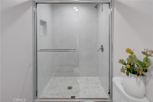 Bathroom, Glass Shower, Interior, Marble Walls