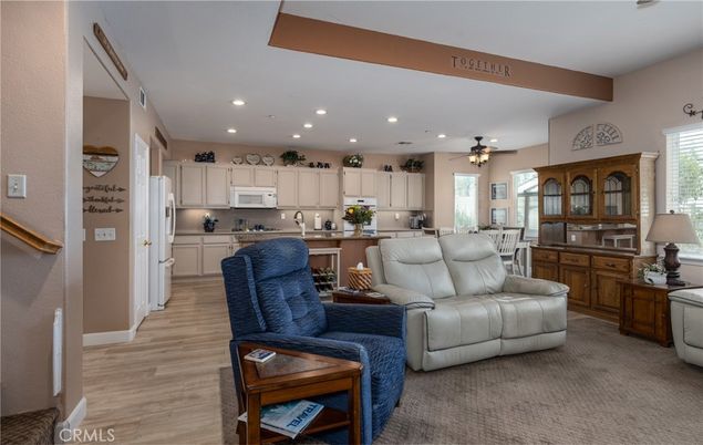 Interior, Kitchen, Living room, Recessed Lighting, Wood Texture Flooring