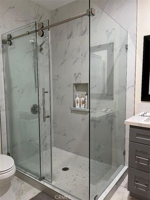 Bathroom, Glass Shower, Interior, Marble, Marble Walls