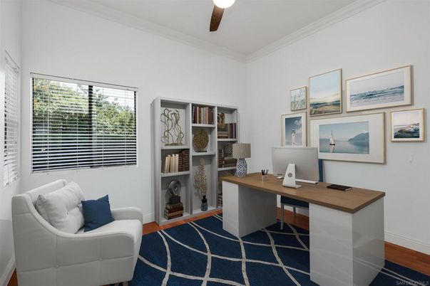 Home Office, Interior, Wood Texture Flooring
