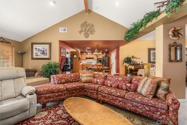 Dining room, Interior, Kitchen, Living room, Pendant Lights, Recessed Lighting, Wooden Beams