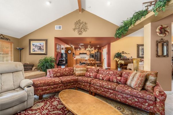 Dining room, Interior, Kitchen, Living room, Pendant Lights, Recessed Lighting, Wooden Beams