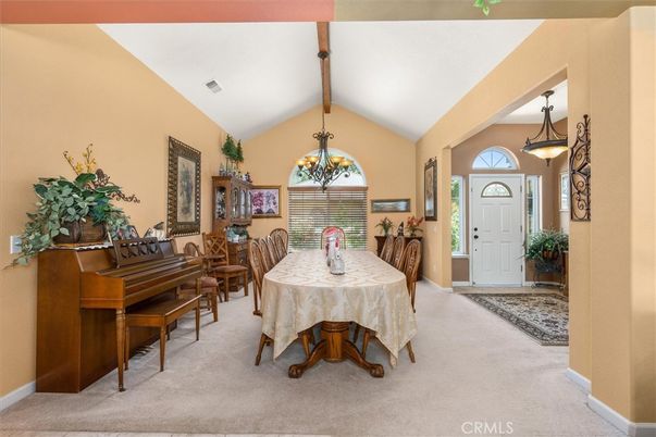 Chandelier, Dining room, Interior, Pendant Lights, Piano