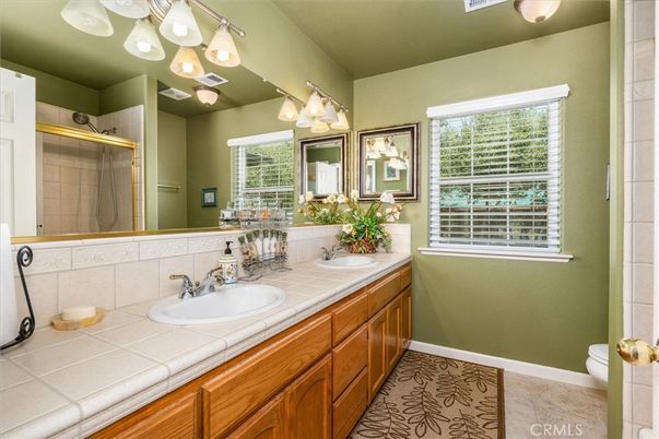 Bathroom, Dual Sink Vanities, Interior, Tile Countertops