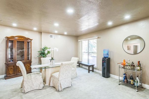 Dining room, Interior, Recessed Lighting