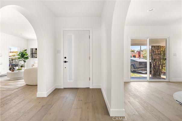 Fireplace, Interior, Recessed Lighting, Wood Texture Flooring