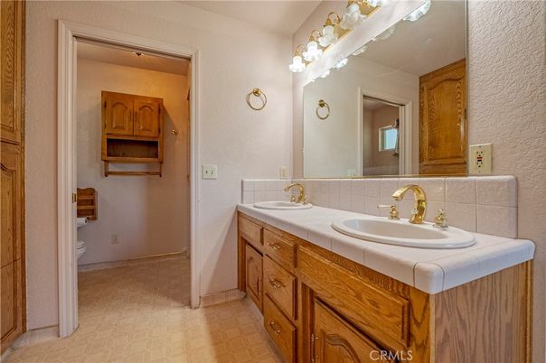 Bathroom, Dual Sink Vanities, Interior, Tile Countertops