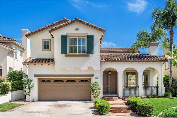 Attached, Exterior, Facade, Spanish Mediterranean