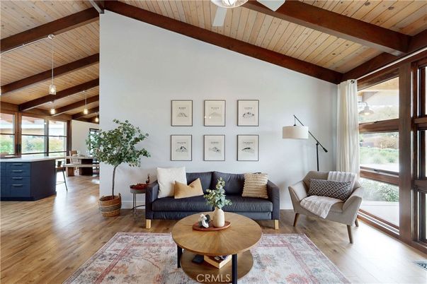 Interior, Living room, Pendant Lights, Wooden Beams, Wooden Ceilings, Wood Texture Flooring