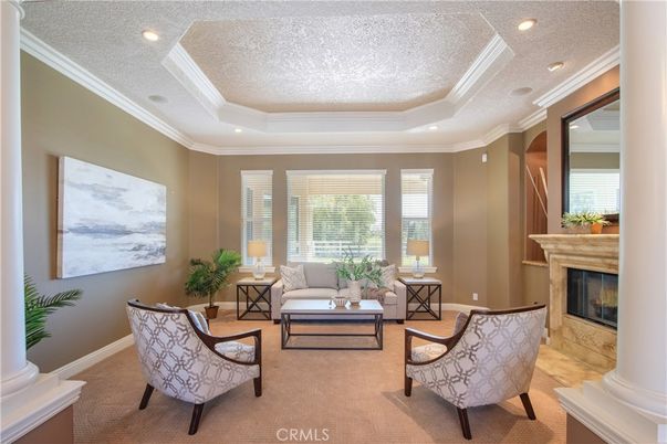 Fireplace, Interior, Living room, Recessed Lighting