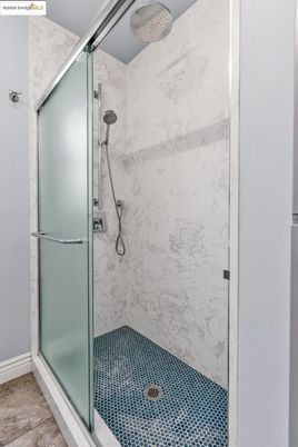 Bathroom, Glass Shower, Interior, Marble Walls