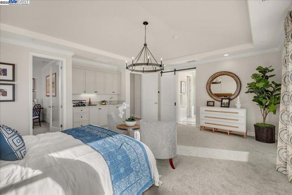 Bedroom, Interior, Pendant Lights, Recessed Lighting