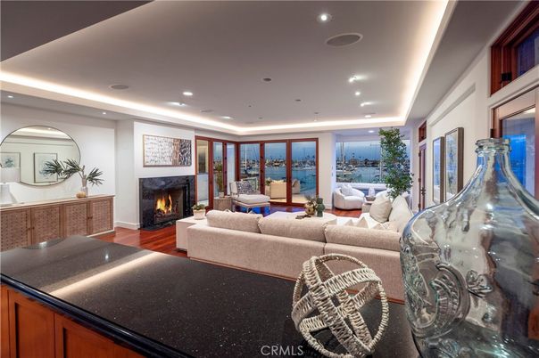 Fireplace, Interior, Living room, Recessed Lighting