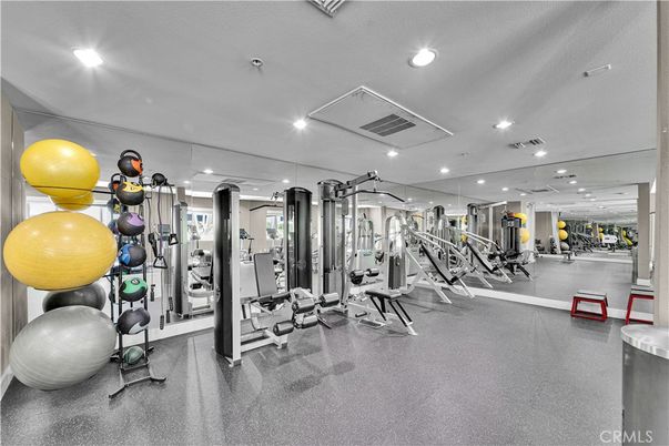 Fitness Equipment, Gym, Interior, Recessed Lighting