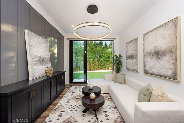 Interior, Living room, Pendant Lights, Wood Texture Flooring