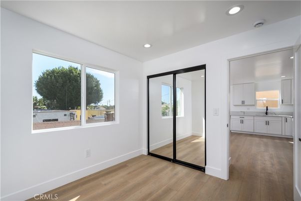 Bathroom, Empty room, Interior, Recessed Lighting, Wood Texture Flooring