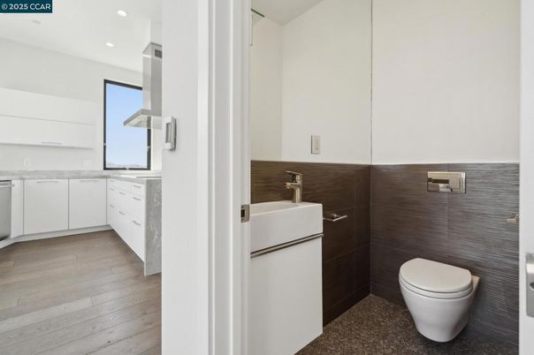 Bathroom, Interior, Recessed Lighting, Wood Texture Flooring