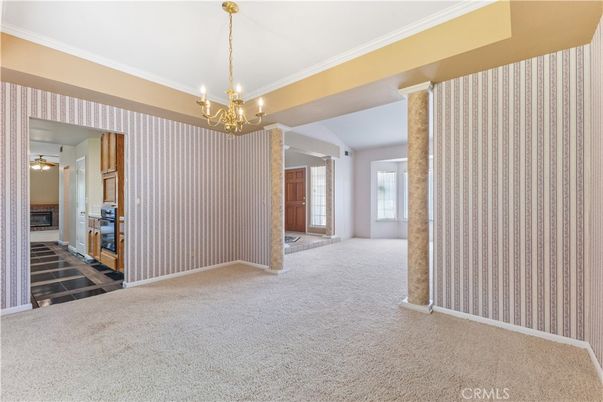 Chandelier, Empty room, Interior