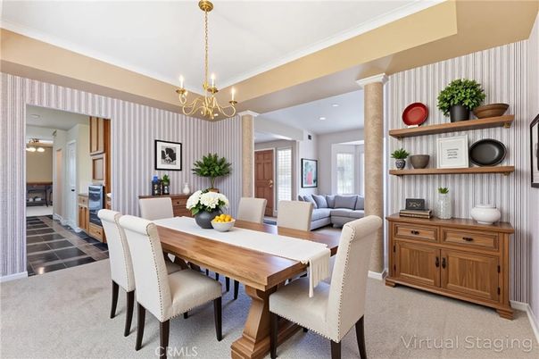 Chandelier, Dining room, Interior, Living room, Recessed Lighting