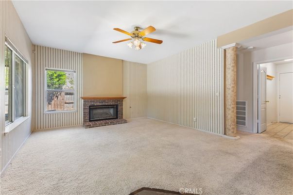 Empty room, Fireplace, Interior